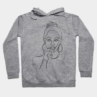 Beautiful women one line art Hoodie